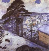 Edvard Munch Winter oil painting